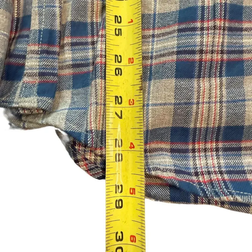 Banana Republic Luxe Flannel Slim Fit M – Blue Plaid